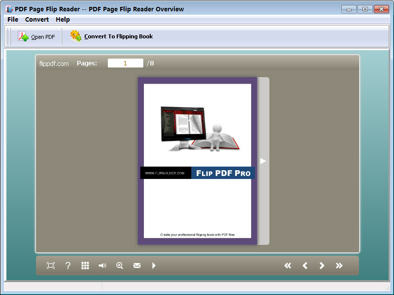 Click to view PDF Page Flip Reader - freeware 2.2 screenshot