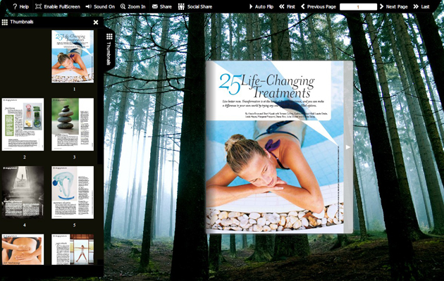 Windows 7 Flash flip book template of Forest 1.0 full