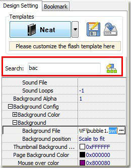 search function of page flilp software