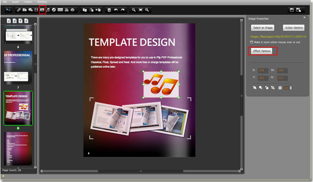 Add Effect Of Embedded Images Of Flip Book - Flippdf.com