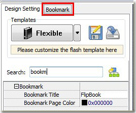 add bookmark to flip book or flip catalog