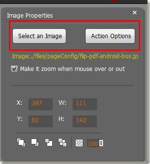 add image to flip catalog easily by the edit function of page flip software