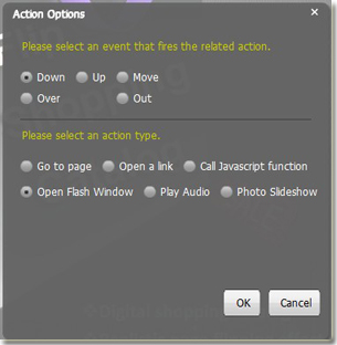 customize the action option of added button