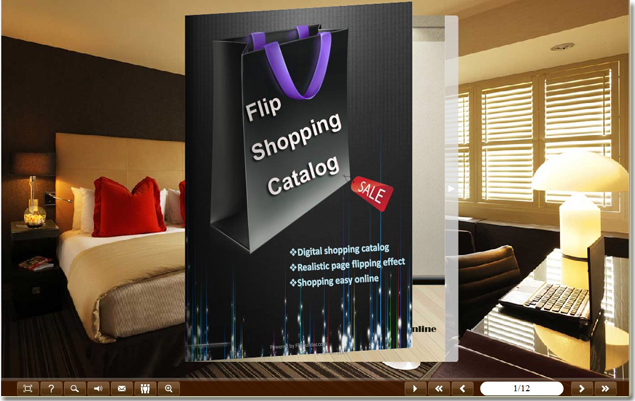 page flipping e-catalog with hardcover