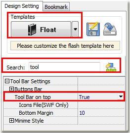 define toolbars of flip pdf catalog