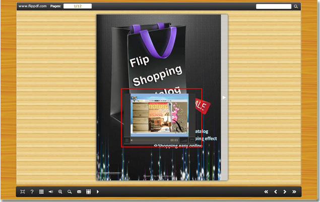 flip shopping catalog with video